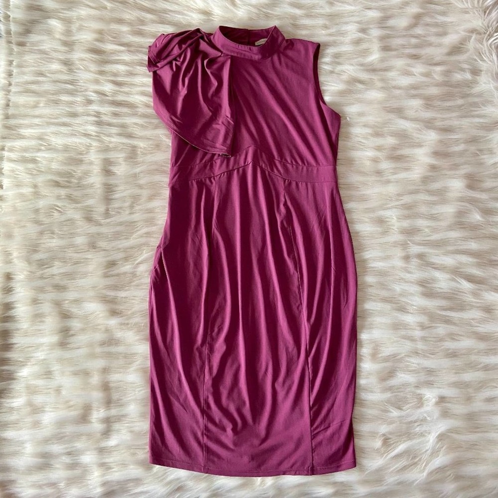 Kimi + Kai Purple Maternity Deep Berry Sleeveless Dress Sz M